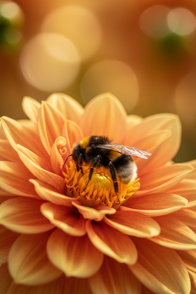 Sfondo ape su fiore